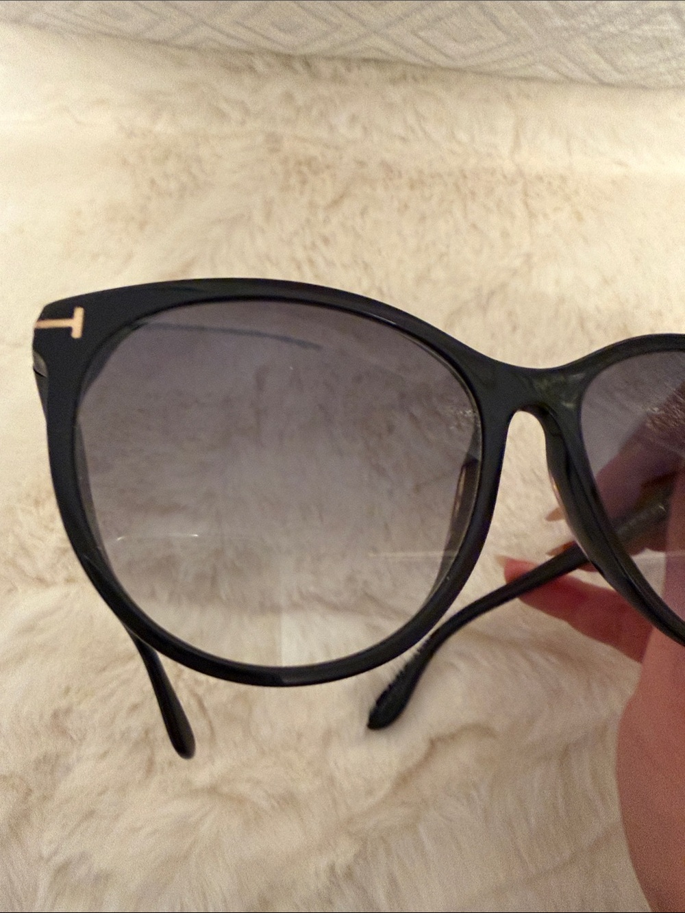 Tom Ford Black Frame Sunglasses with Gray Gradient Lenses - Picture 6 of 6